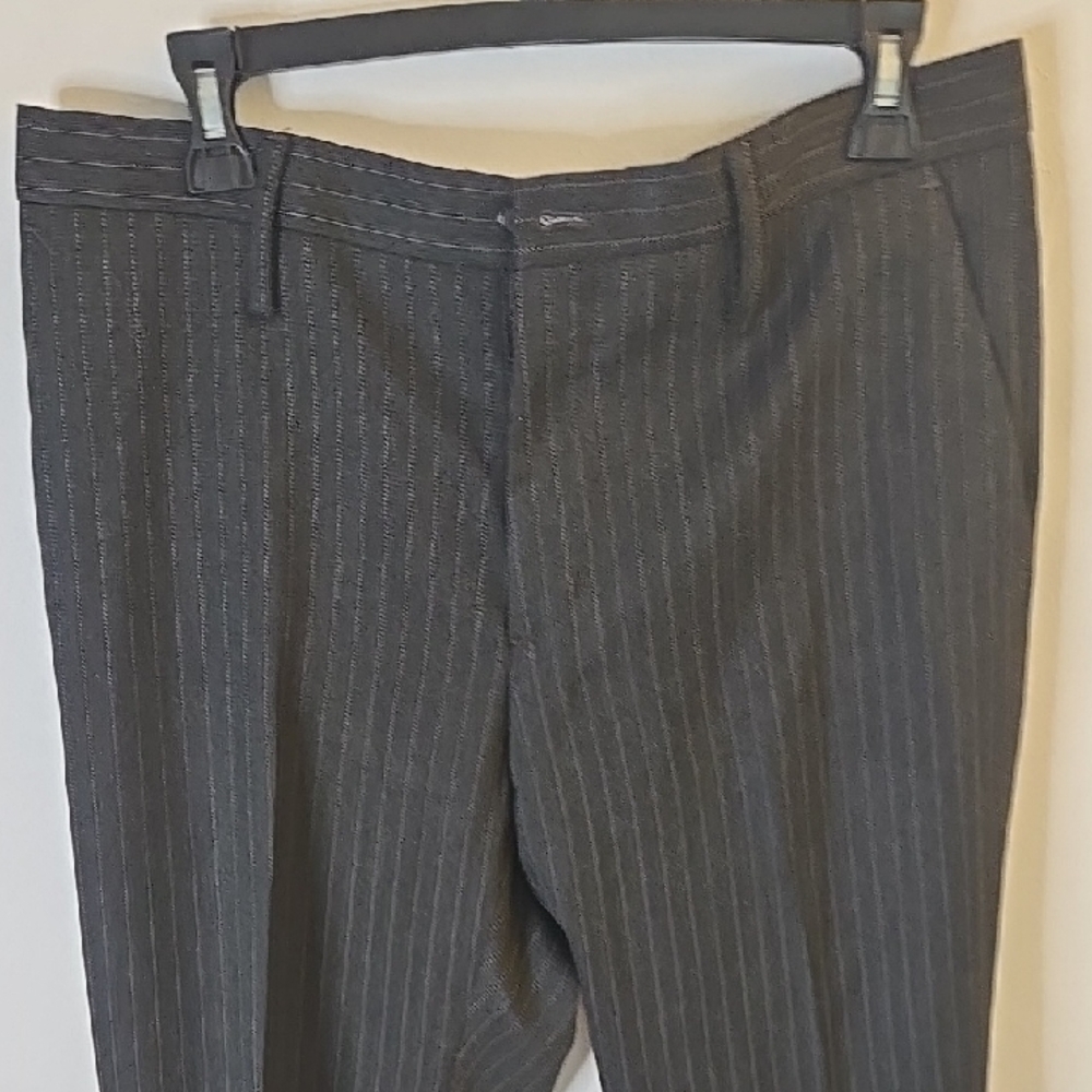 Zara Black Pinstripe Waistband Trousers